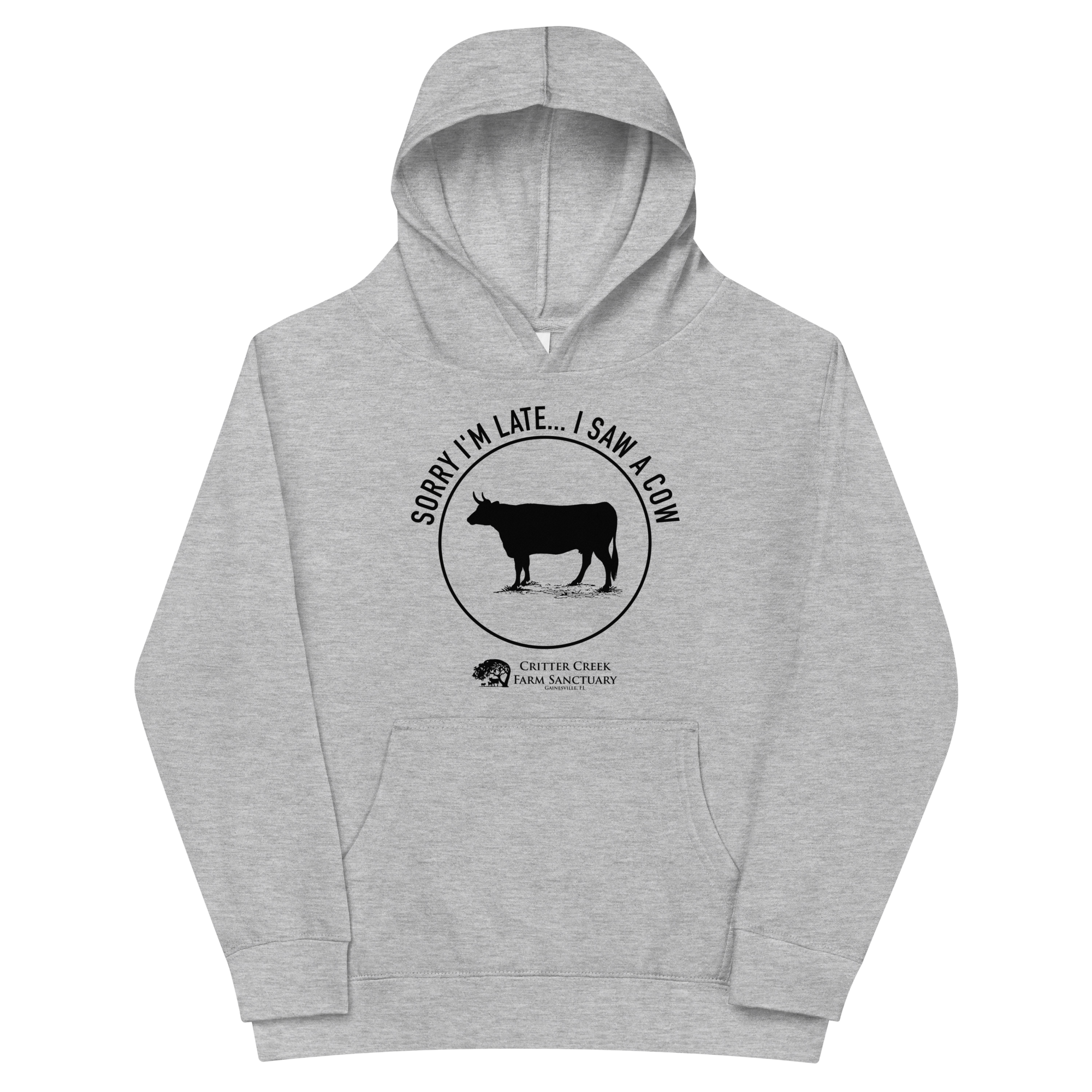 Sorry I'm Late Youth Hoodie - Image 2