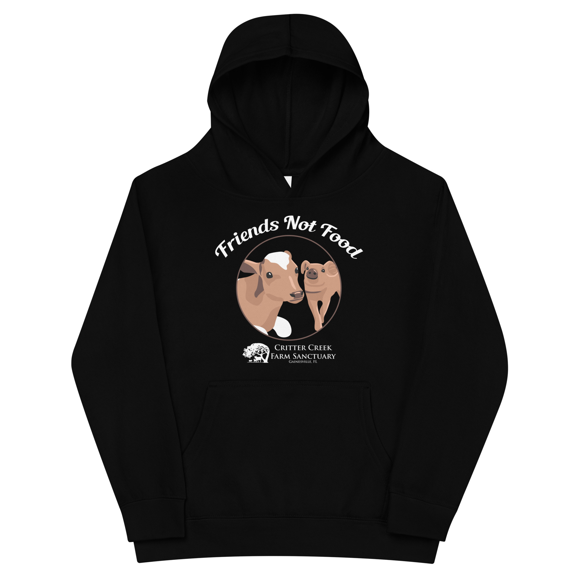 Friends Not Food Youth Hoodie - Image 2