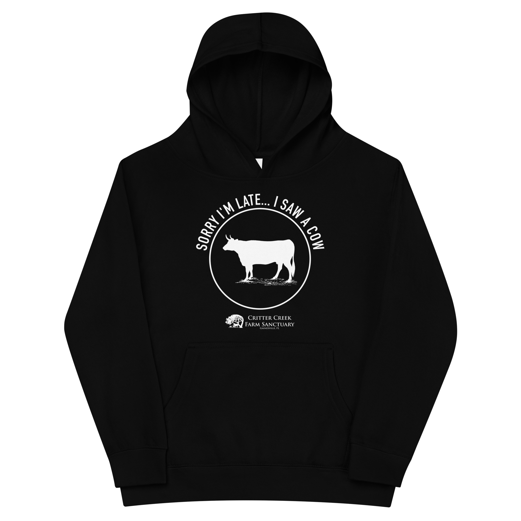 Sorry I'm Late Youth Hoodie - Image 4