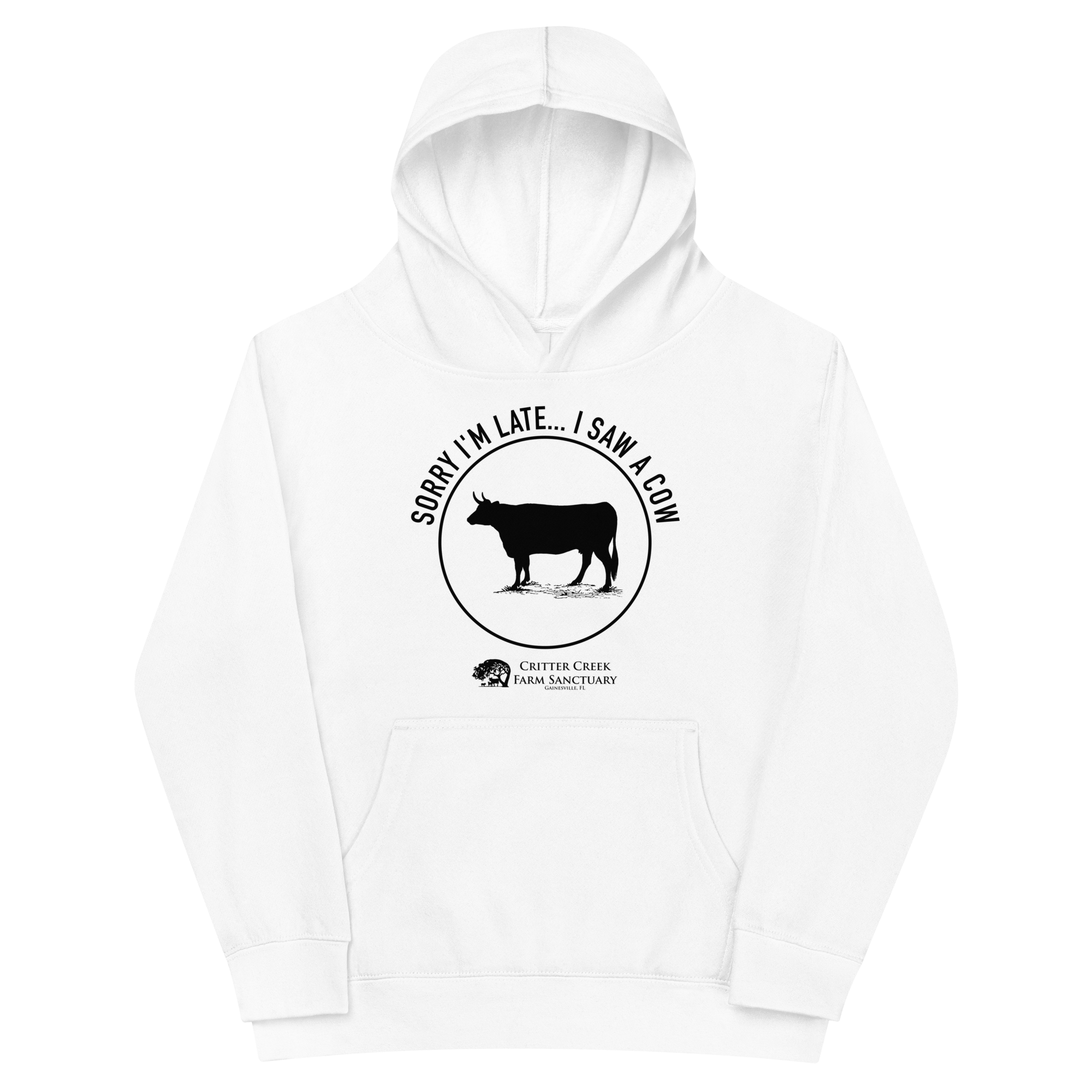 Sorry I'm Late Youth Hoodie - Image 3